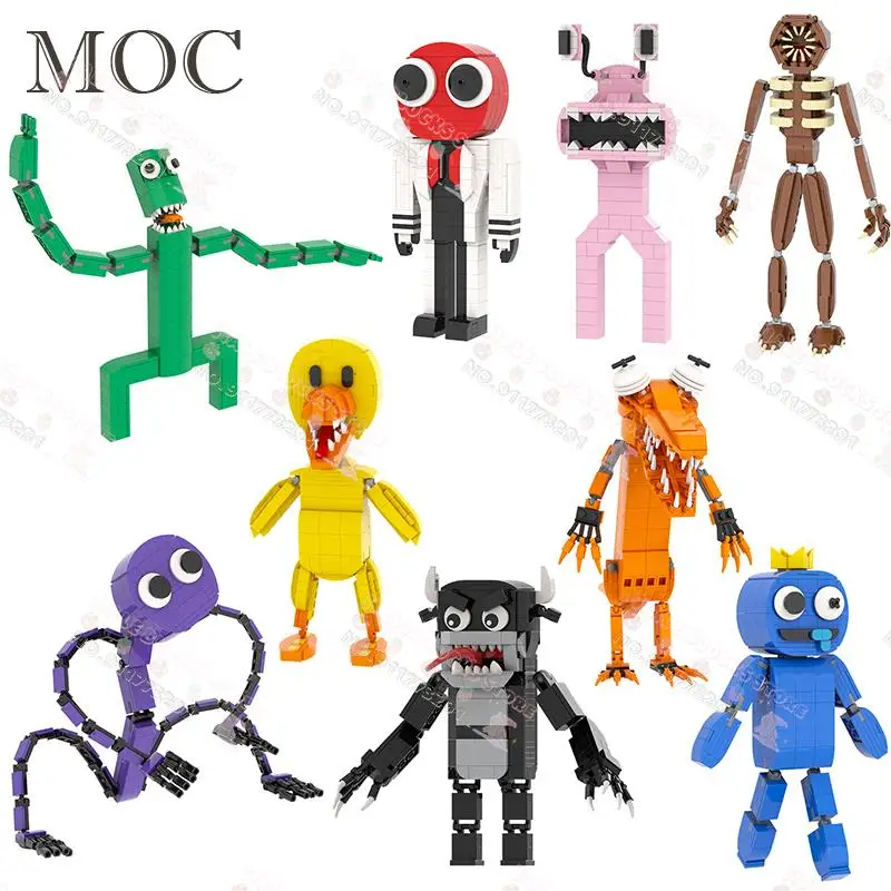 Креативна серия Игрални герои на MOC, строителни Блокове, направи си Сам, Дъгова фигурка на Ужасите, Приятели, Модел, Тухли, Играчки за Деца Изображение 0