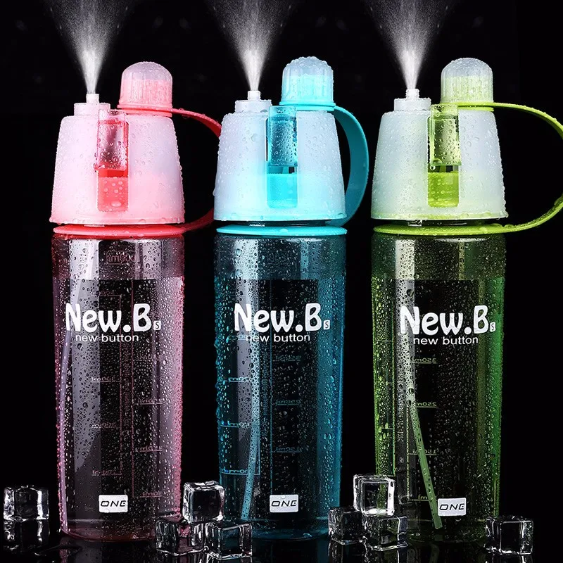 Креативна спортна бутилка за вода с пистолет най-Новият дизайн на пластмасови бутилки за вода за колоездене на открито 400 мл/600 мл PA0036 Изображение 1