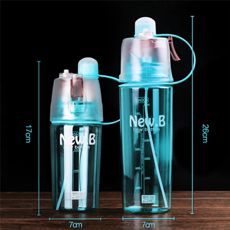 Креативна спортна бутилка за вода с пистолет най-Новият дизайн на пластмасови бутилки за вода за колоездене на открито 400 мл/600 мл PA0036 Изображение 4