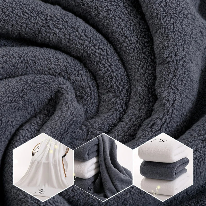 Кърпи за баня от 100% памук, с фигура на Съзвездието, сиво бяло вышитое кърпи за баня, за момичета/мъже, кърпи за баня, за банята Toalla 70*140 см Изображение 4