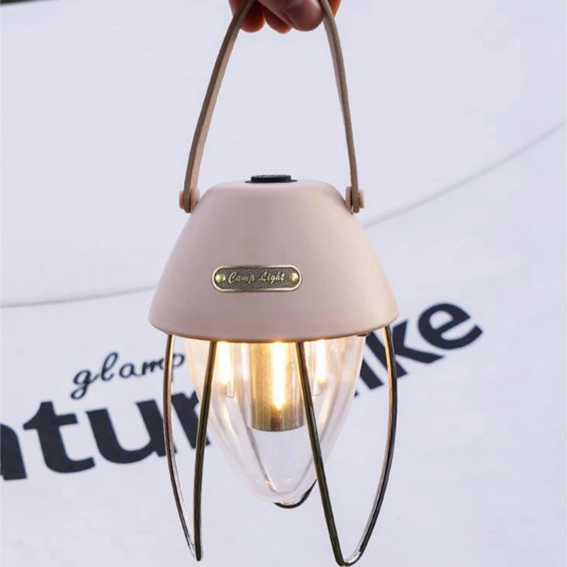 Лампа за къмпинг, акумулаторна лампа за къмпинг в планината, Бяла светлина, топла светлина, акумулаторна лампа за палатка Type-C Изображение 3