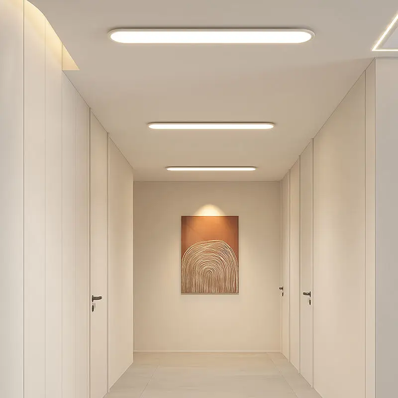 Лампа за пътека, тавана лампа под формата на ивици светлина в коридора, изключително тънък минималистичен лампа за гардероб с дължина 1 см, лампа за коридора, led лампа за балкона Изображение 1