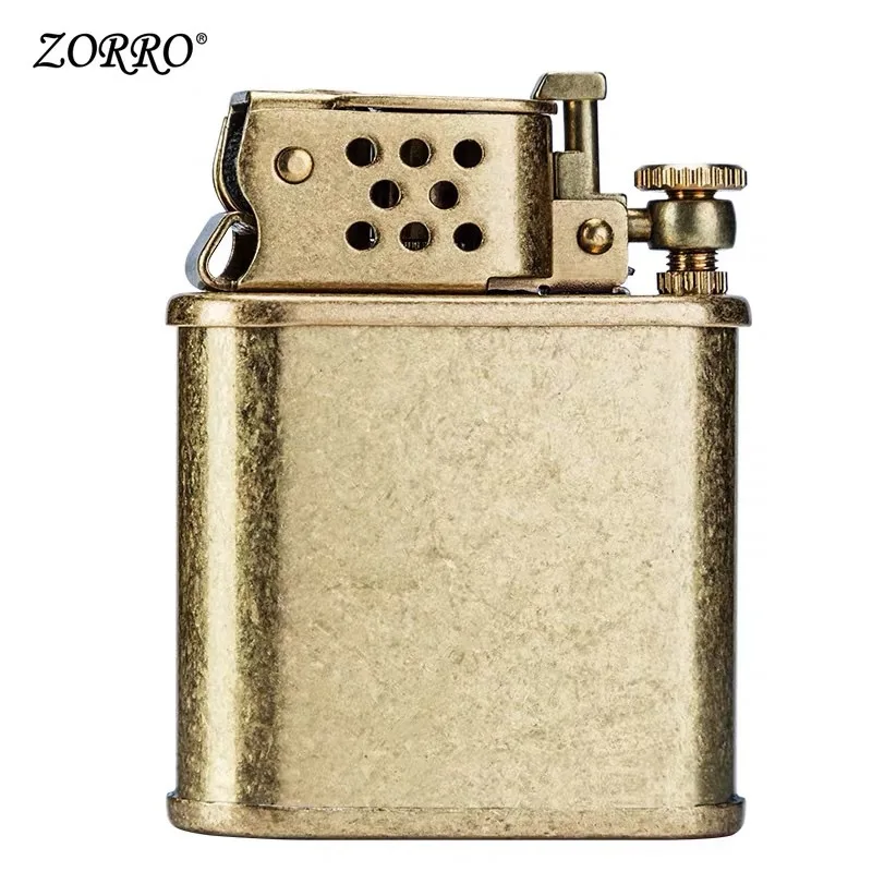 Латунная керосин запалка Зоро Z561, индивидуалност, ретро Автоматично скача, мъжки творчески подаръци Изображение 5