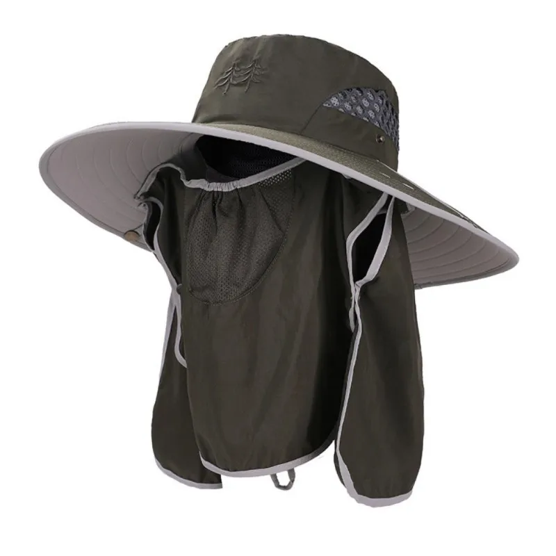 Летните слънчеви шапки, риболовна шапка за мъже и жени, защита от ултравиолетови лъчи, открит къмпинг, Лов, туризъм, козирка, панама, свалящ шапка рибар Изображение 0