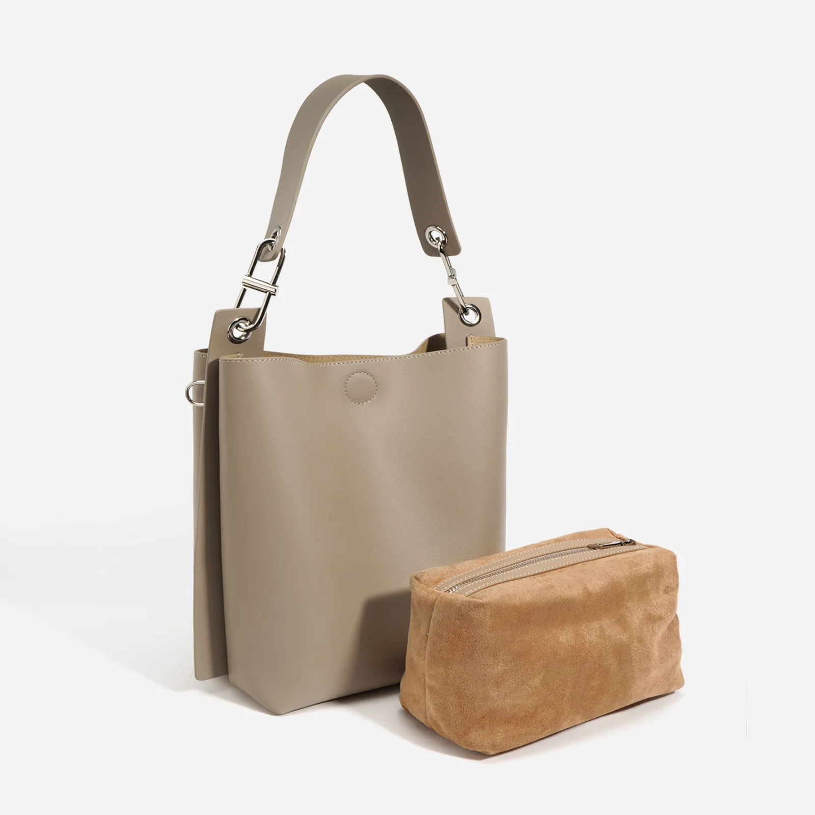 Луксозна дизайнерска чанта-кофа, на рамото, на новост 2023, модни дамски чанти-тоутеры голям капацитет, дамски ръчни чанти с високо качество, меки Чанти Изображение 1