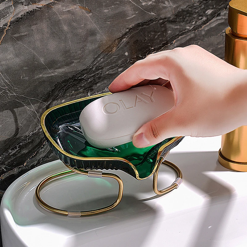 Луксозна препарат за съдове с източване на Нескользящий държач за сапун Лесно почистване на Контейнера за сапун за душата Кухненски принадлежности за баня, Изображение 1