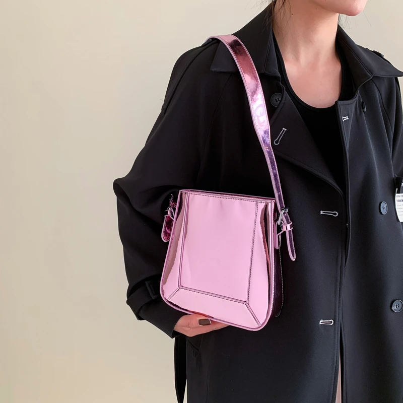 Луксозни дизайнерски чанти, дамски чанта, Дамска чанта през рамо За жени 2023, лъскава дамска чанта за през рамото от Изкуствена кожа, чанти-лотария, Портфейли Изображение 0