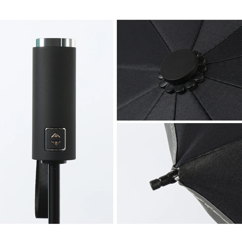 Малък джобен чадър, здрав ветрозащитный чадър за пътуване, лесно преносим Изображение 4