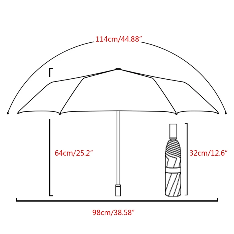 Малък джобен чадър, здрав ветрозащитный чадър за пътуване, лесно преносим Изображение 5