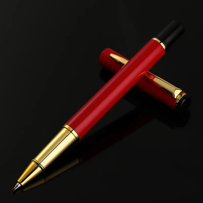 Метална химикалка писалка с куршум Бизнес Проста Бижутерия дръжка Дръжка за подпис Подарък Студентски Канцеларски материали Неутрална писалка Метална писалка Притежател е тежко На Допир Изображение 3