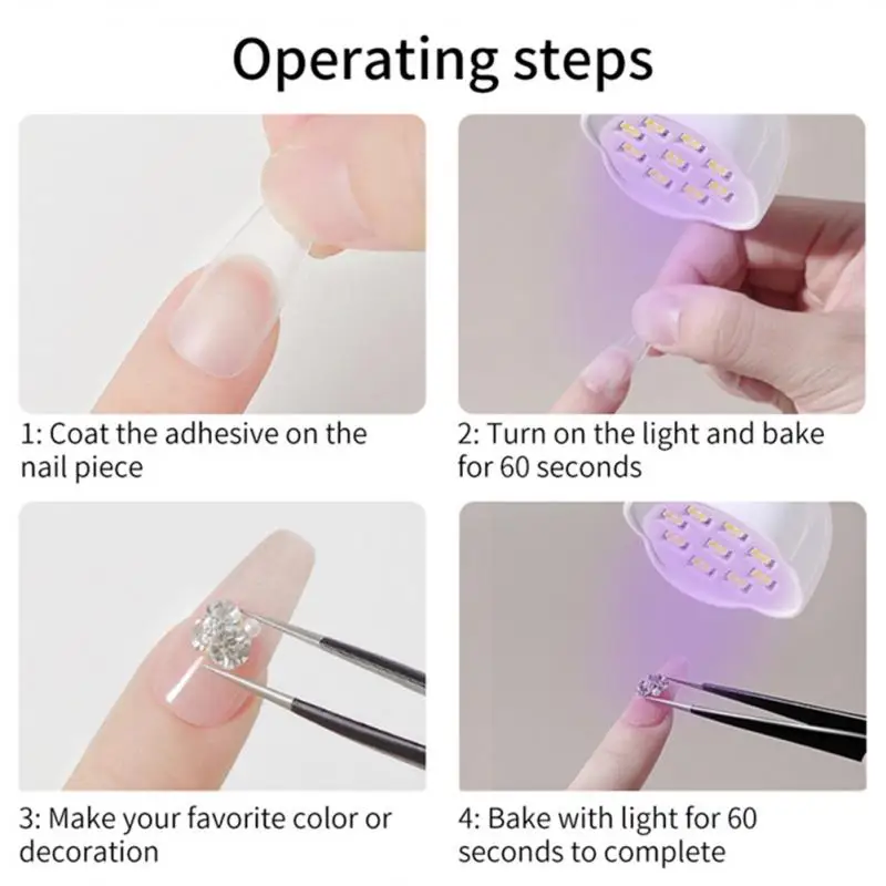 Мини UV Led Лампа За Изсушаване на Гел-Лак За Нокти, Професионална Сушилня За Нокти С Един Пръст, Обзавеждане За Маникюр, Инструменти За Дизайн на Ноктите Изображение 5