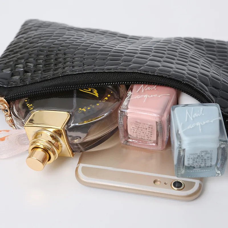Мини-Модерна Дамска чанта за през рамото от изкуствена кожа, луксозна Дизайнерска чанта-месинджър с крокодиловым модел, чанта за телефон, портфейл за монети, Чанта за момичета, Чанта-тоут Изображение 4