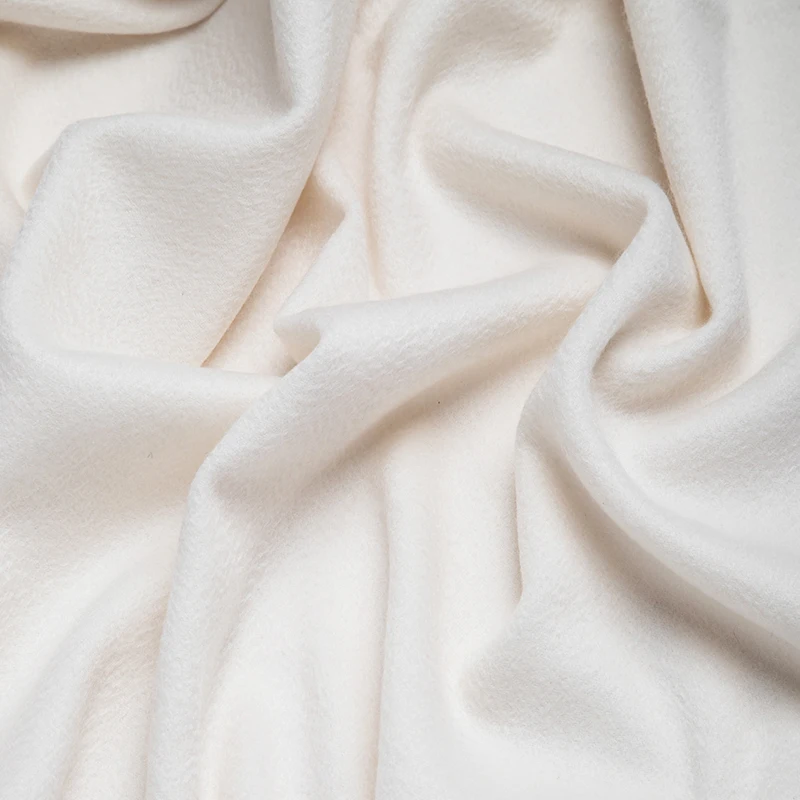Млечно-рядък бял вълнен шал, женски двупосочен с ромолящи от вода, зимни дебела топла дамски шал от pashmina Изображение 4