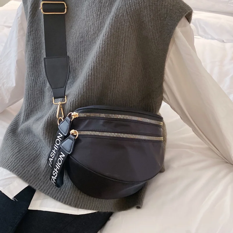 Модерен дамски поясная чанта, поясная чанта с голям капацитет, отличителни чанта през рамо, банан опаковка, дамски поясная чанта от изкуствена кожа, чанта за телефон Изображение 2
