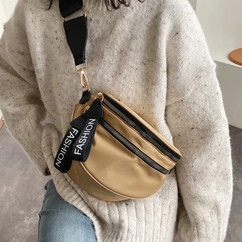 Модерен дамски поясная чанта, поясная чанта с голям капацитет, отличителни чанта през рамо, банан опаковка, дамски поясная чанта от изкуствена кожа, чанта за телефон Изображение 3