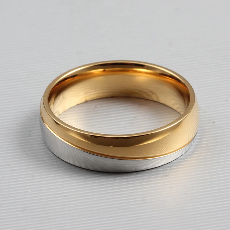 Модерен златист цвят, женски пръстен от неръждаема стомана, подарък за влюбени, Диамантен годежен пръстен Utr8037 Изображение 4