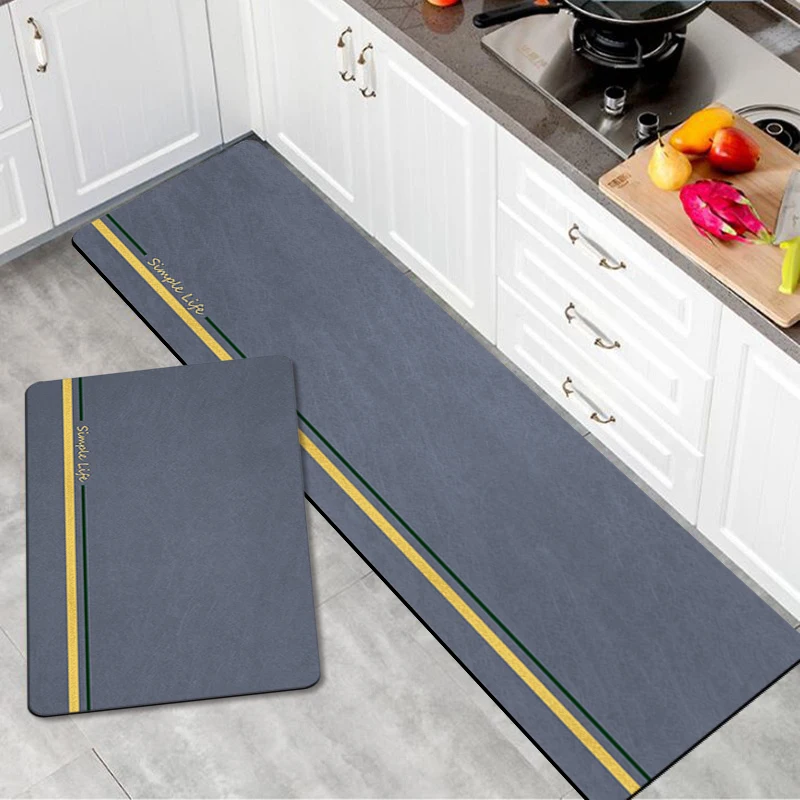 Модерен кухненски килим, поглъщащ постелки за баня, нескользящие подложки за тераси, интериор на верандата, мат, лесно почистваща кухненски подложки Изображение 1