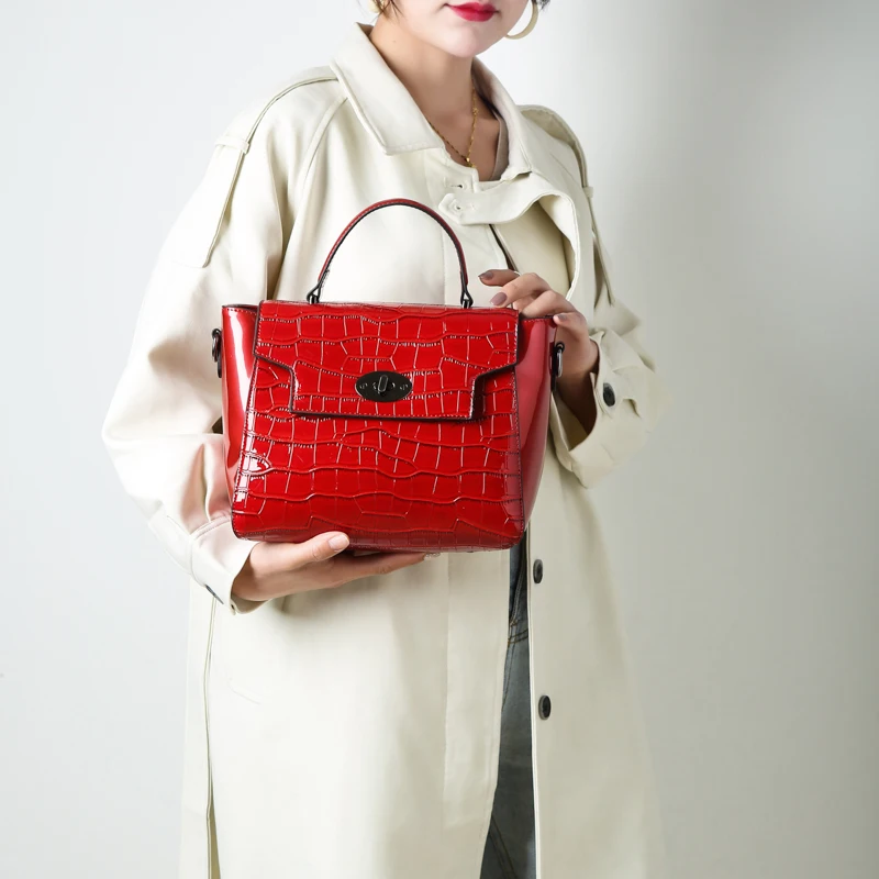 Модерни дамски чанти от изкуствена кожа, малки чанти през рамо, висококачествени дамски чанти-тоут, дизайнерска дамска чанта през Рамо, Нова Изображение 1