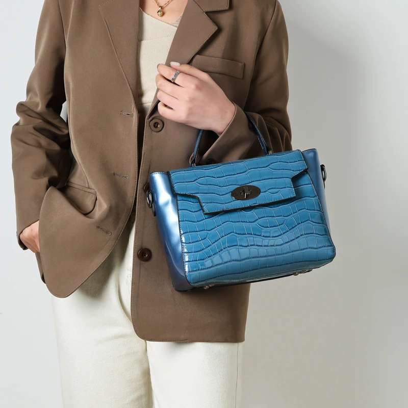 Модерни дамски чанти от изкуствена кожа, малки чанти през рамо, висококачествени дамски чанти-тоут, дизайнерска дамска чанта през Рамо, Нова Изображение 3