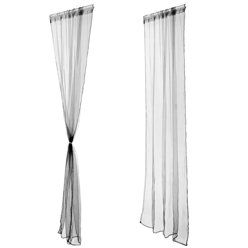 Модерни, прозрачни завеси за прозрачно-бели на цвят за декориране на всекидневна, прозрачни завеси с шарени снежинки за домашен интериор на спалнята Изображение 4