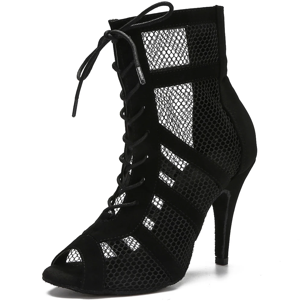 Модерни танцови обувки CINMIDY, дамски обувки за латино танци, джаз, танго, румба, самба, бални партита, дишащи обувки, дамски обувки на висок ток Изображение 0