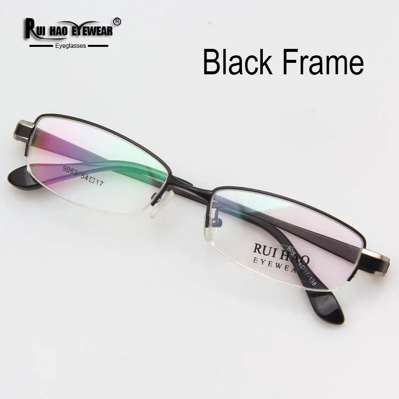 Модни рамки за оптични очила при късогледство Мъжки рамки за очила от сплав Дамски Рамки за очила в полукръгла рамки Корпоративна Дизайн Изображение 5