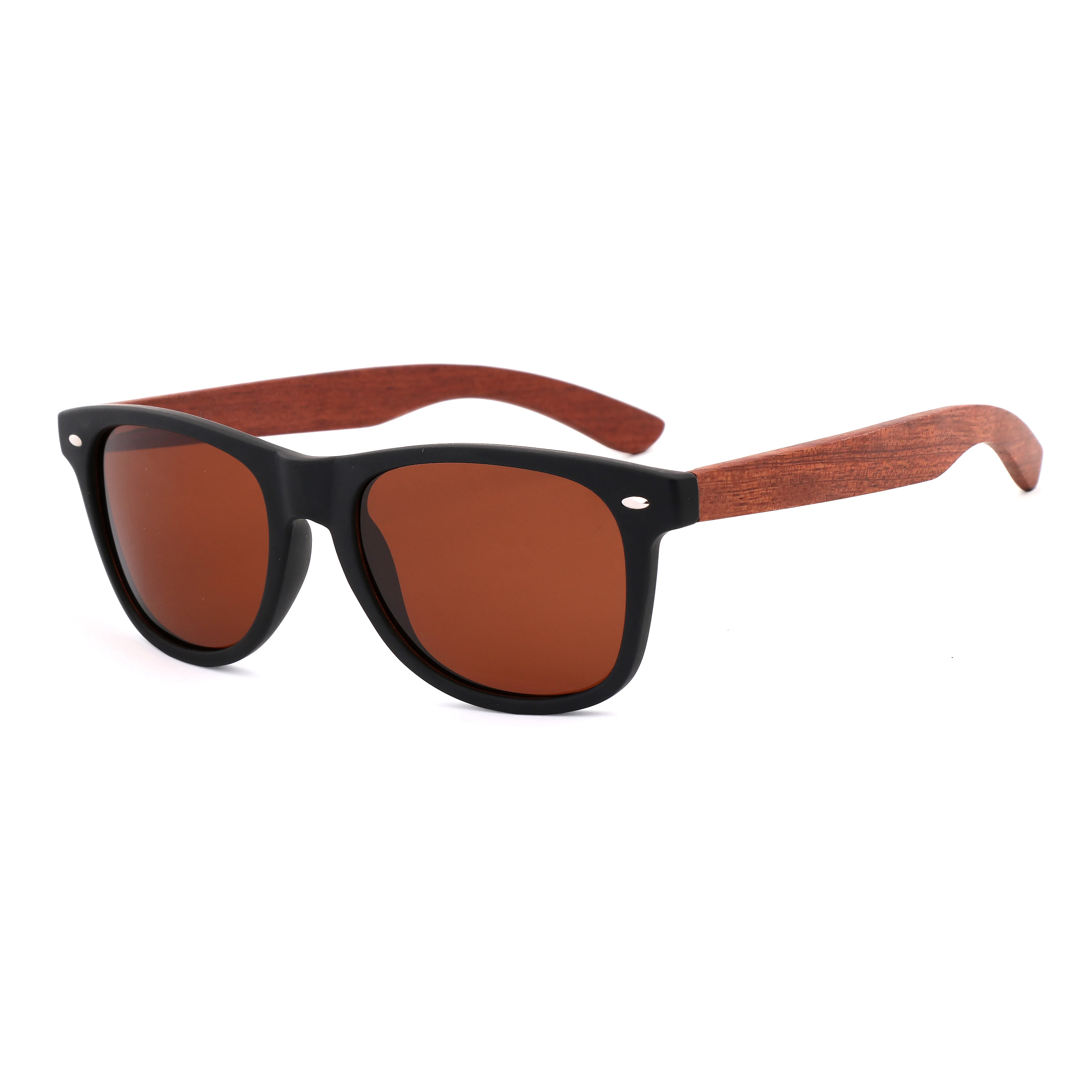 Модни Слънчеви очила от дърво и бамбук, поляризирани за жени и мъже, защитни очила с UV400 дървена кутия, дизайнерски очила Luruxy Изображение 3