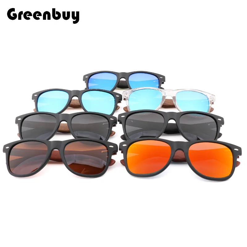 Модни Слънчеви очила от дърво и бамбук, поляризирани за жени и мъже, защитни очила с UV400 дървена кутия, дизайнерски очила Luruxy Изображение 4