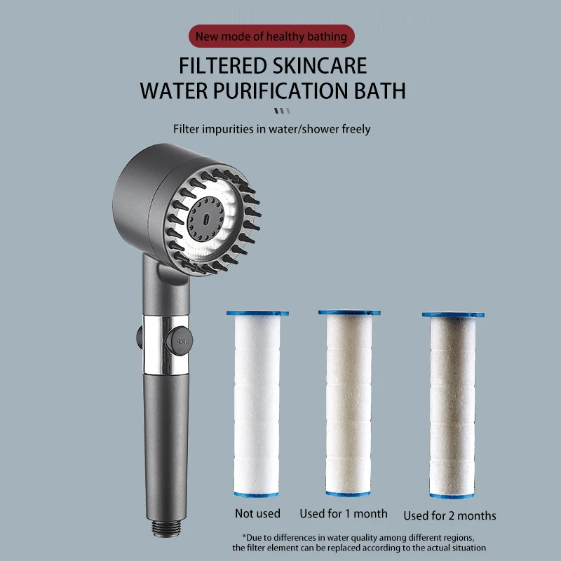 Мултифункционален Накрайник за душ под налягане, ръчна филтър за баня, накрайник за душ, комплект дюзи за душ Изображение 3
