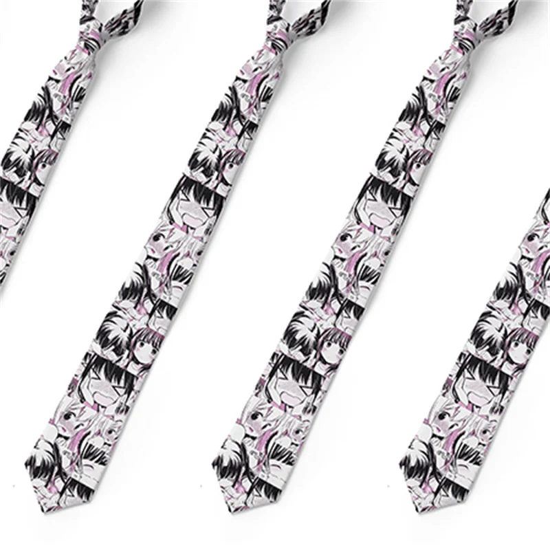 Мъжка вратовръзка, модерен cartoony шарени каре в стила на харадзюку, 8 см, аксесоари за дрехи, вратовръзка, подарък за сватбеното парти за мъже Изображение 0