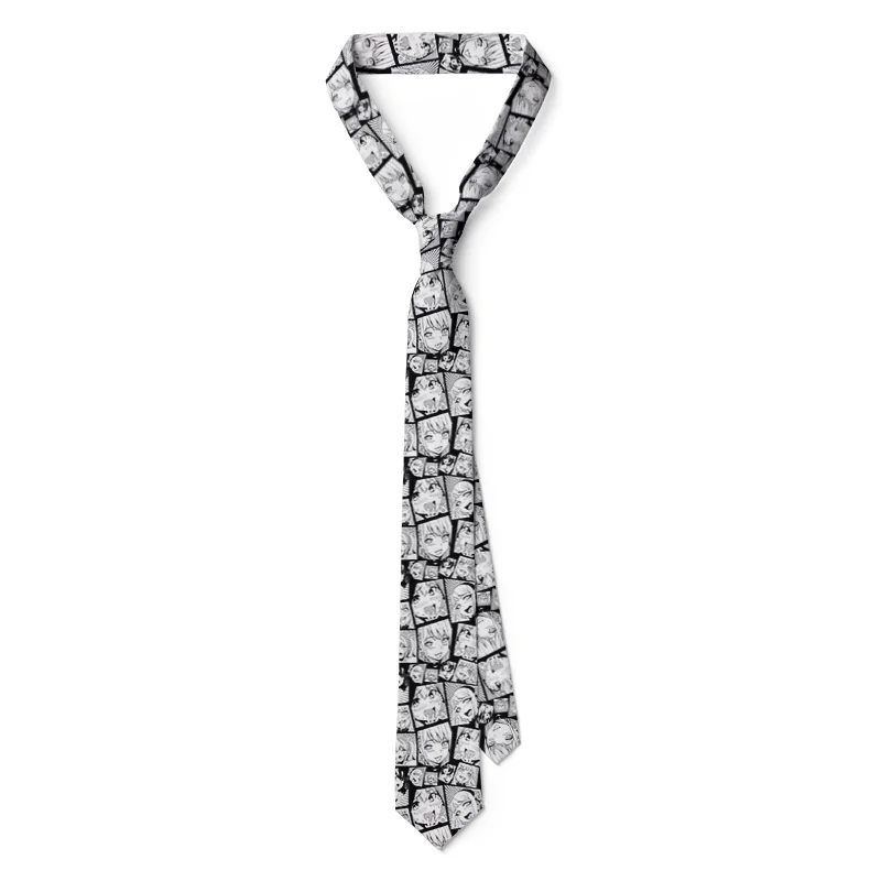 Мъжка вратовръзка, модерен cartoony шарени каре в стила на харадзюку, 8 см, аксесоари за дрехи, вратовръзка, подарък за сватбеното парти за мъже Изображение 1