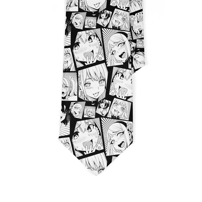 Мъжка вратовръзка, модерен cartoony шарени каре в стила на харадзюку, 8 см, аксесоари за дрехи, вратовръзка, подарък за сватбеното парти за мъже Изображение 5