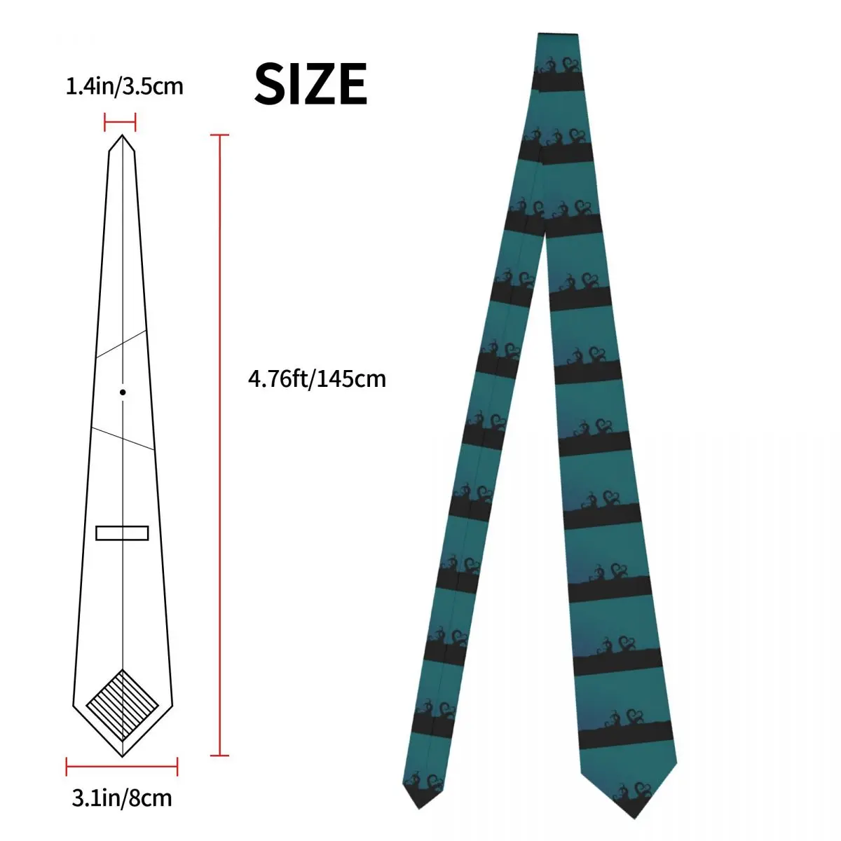Мъжка вратовръзка, тънка Вратовръзка с океански Осьминогом, Модерен вратовръзка, Свободен Стил, мъжка Вратовръзка, Сватба Изображение 4