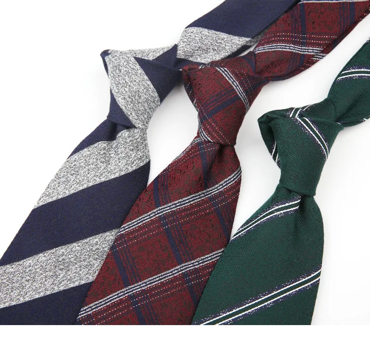 мъжки вратовръзки 8 см, модни вратовръзки на райета и клетка за сватбени партита, платяные вратовръзки за мъжете и Жените, памучни жакард вратовръзки, аксесоари на едро Изображение 2