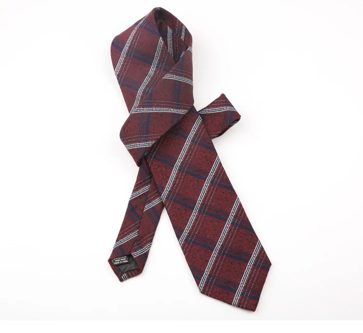 мъжки вратовръзки 8 см, модни вратовръзки на райета и клетка за сватбени партита, платяные вратовръзки за мъжете и Жените, памучни жакард вратовръзки, аксесоари на едро Изображение 4