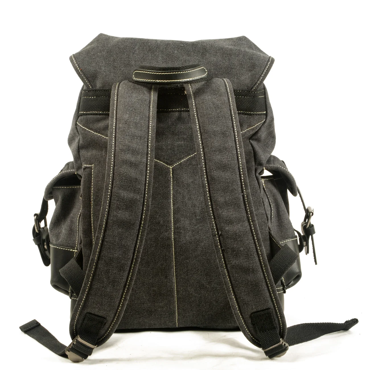 Мъжки ежедневни студентски чанта на рамото, раница за пътуване с голям капацитет, реколта холщовая кожена чанта за катерене, раници Mochila Изображение 3
