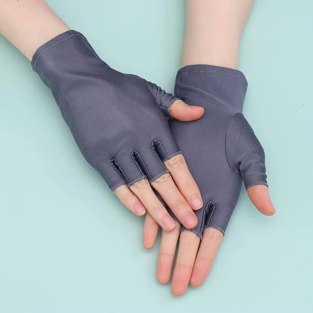 Мъжки/Женски дишащи плътни тънки летни ръкавици за защита от слънцето, спортни/За управление/Велосипедни Ръкавици на полпальца Изображение 1