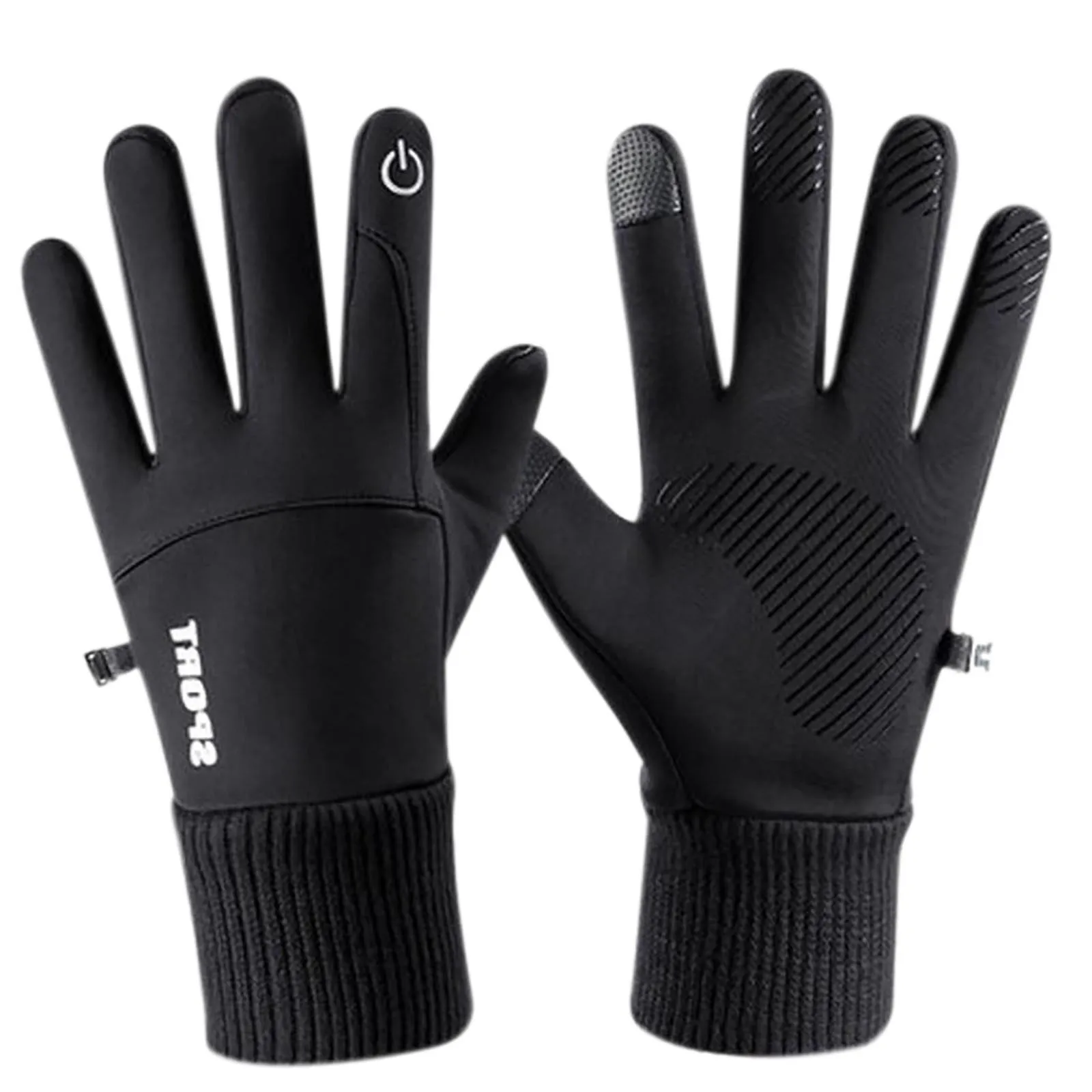 Мъжки и Дамски зимни ръкавици за спорт на открито, водоустойчив флисовые с кадифени ръкавици със сензорен екран, горещи туристически колоездене, ски ръкавици, ръкавици без пръсти Изображение 0