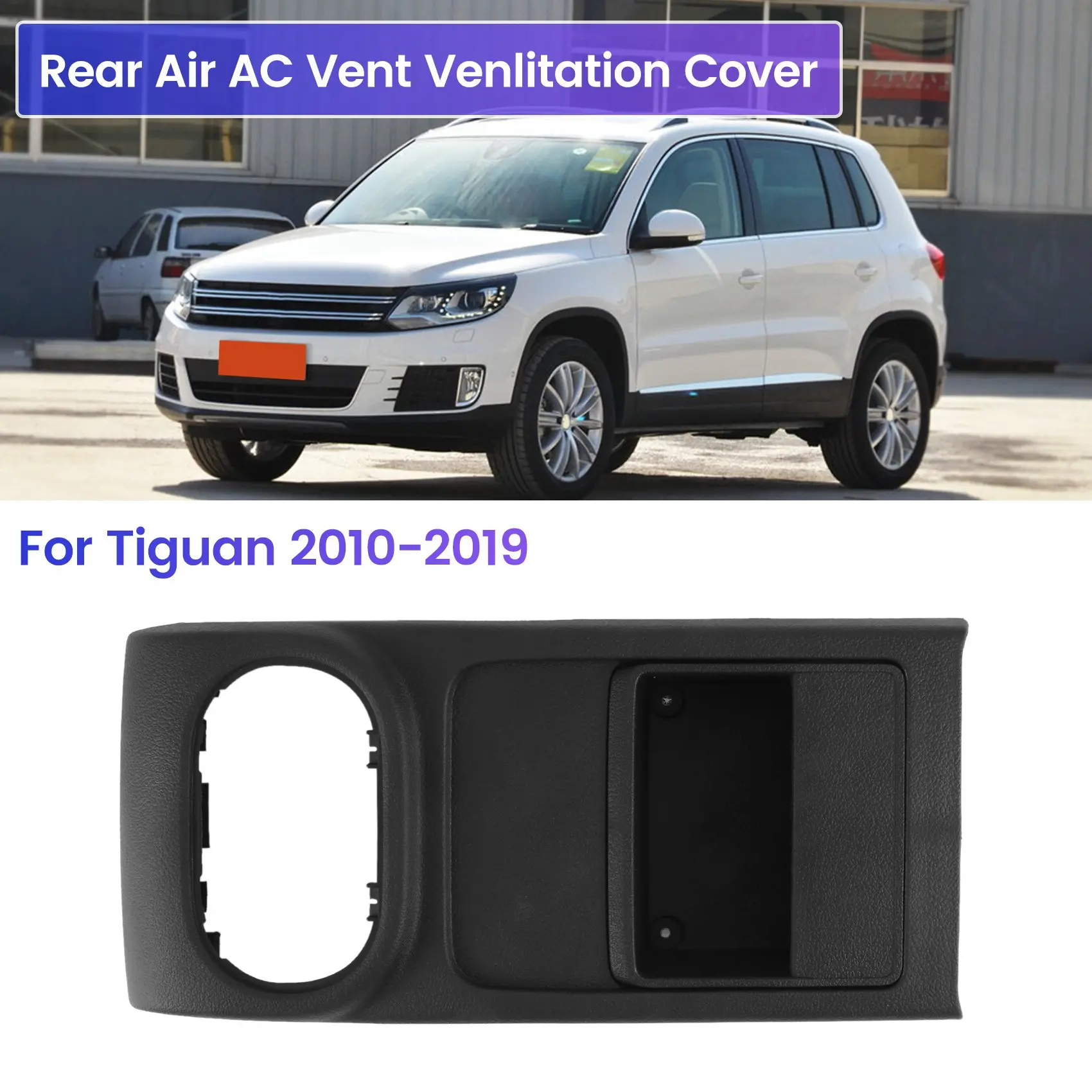 На подлакътника на колата, Выпускная рама климатик, задната част на вентилационна капак за VW Tiguan 2010-2019 Изображение 4