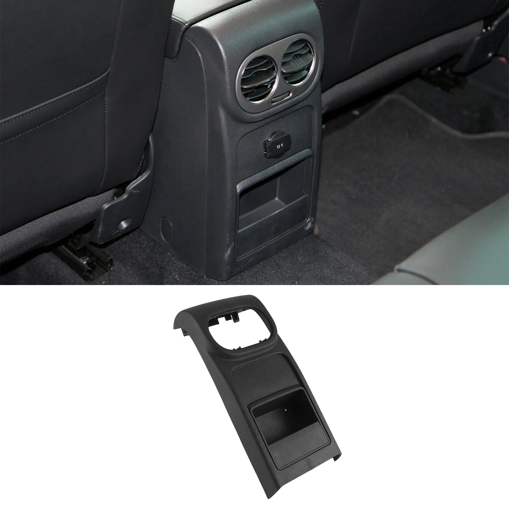 На подлакътника на колата, Выпускная рама климатик, задната част на вентилационна капак за VW Tiguan 2010-2019 Изображение 5