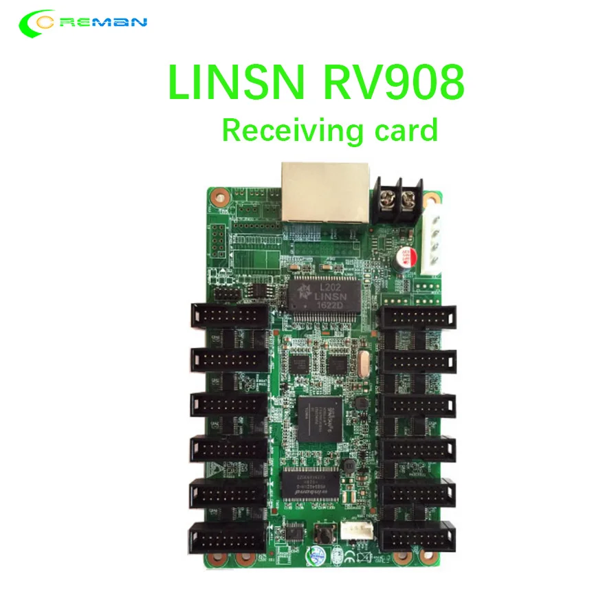 Най-добрата цена LINSN receiving card RV908 EMC CE е сертифицирана система за управление за наемане на видеостен с led екран P2 P3 P4 Изображение 1