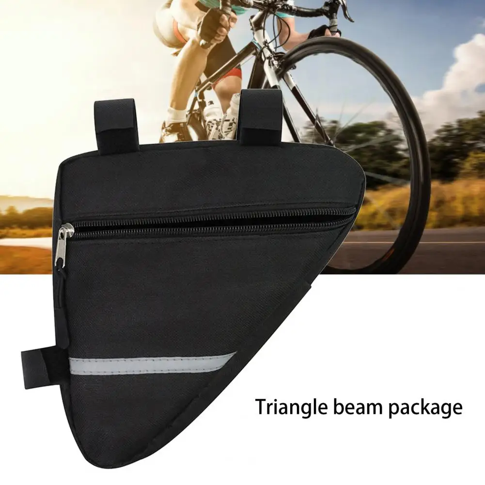 Найлонова чанта за каране на велосипед рамка, износостойкая преносим чанта за велосипед с триъгълна рамка, в светлоотразяващите ивица Изображение 2
