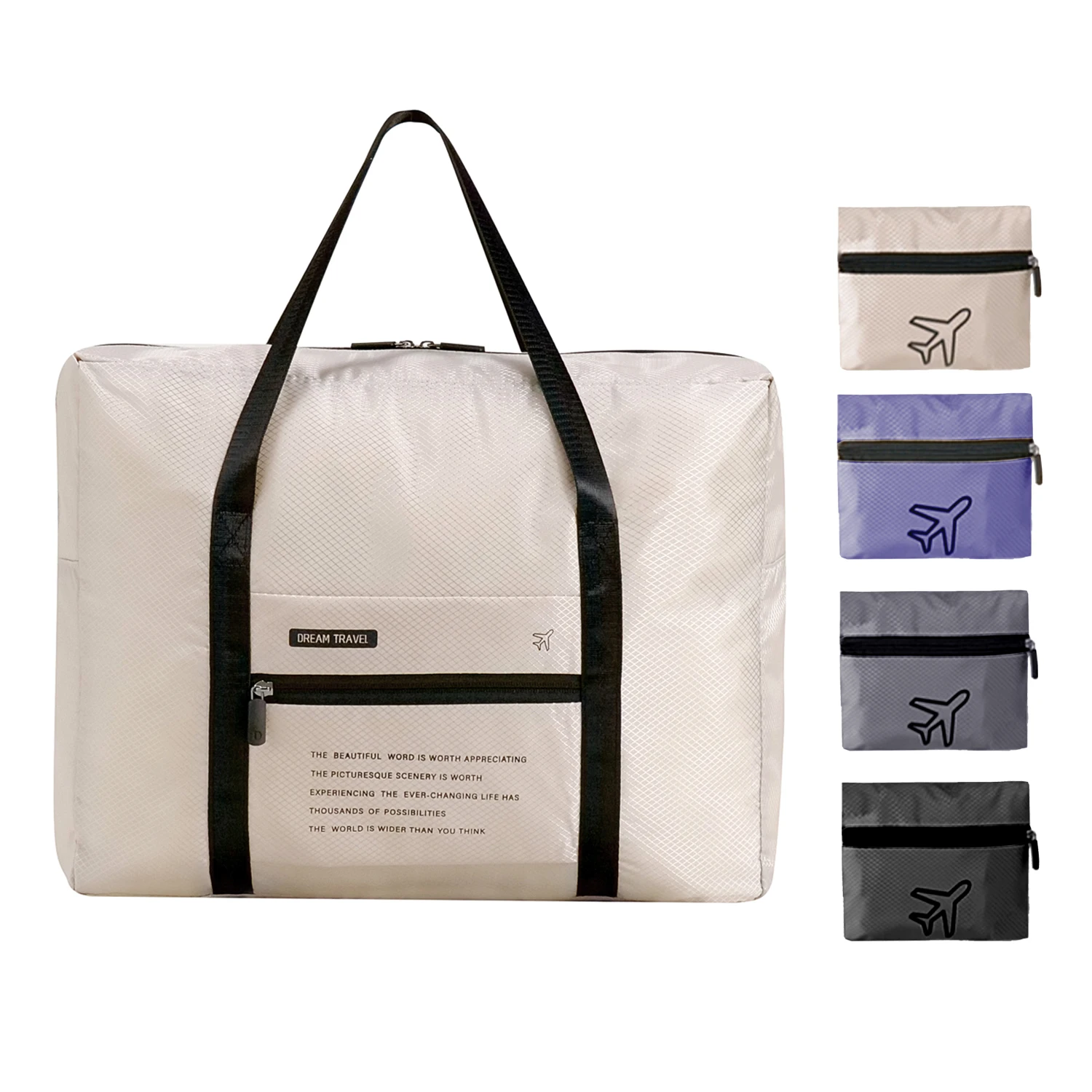 Найлонови сгъваеми пътни чанти Унисекс чанта с голям капацитет, багаж, водоустойчиви дамски чанти, мъжки пътни чанти, Безплатна Доставка Изображение 0