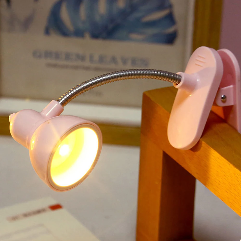 Настолна лампа Светодиодна Настолна Лампа със скоба за обучение, Гъвкава Настолна USB лампа, Преносима Лампа, малка странична лампа в общежитието, за Защита на очите Изображение 2