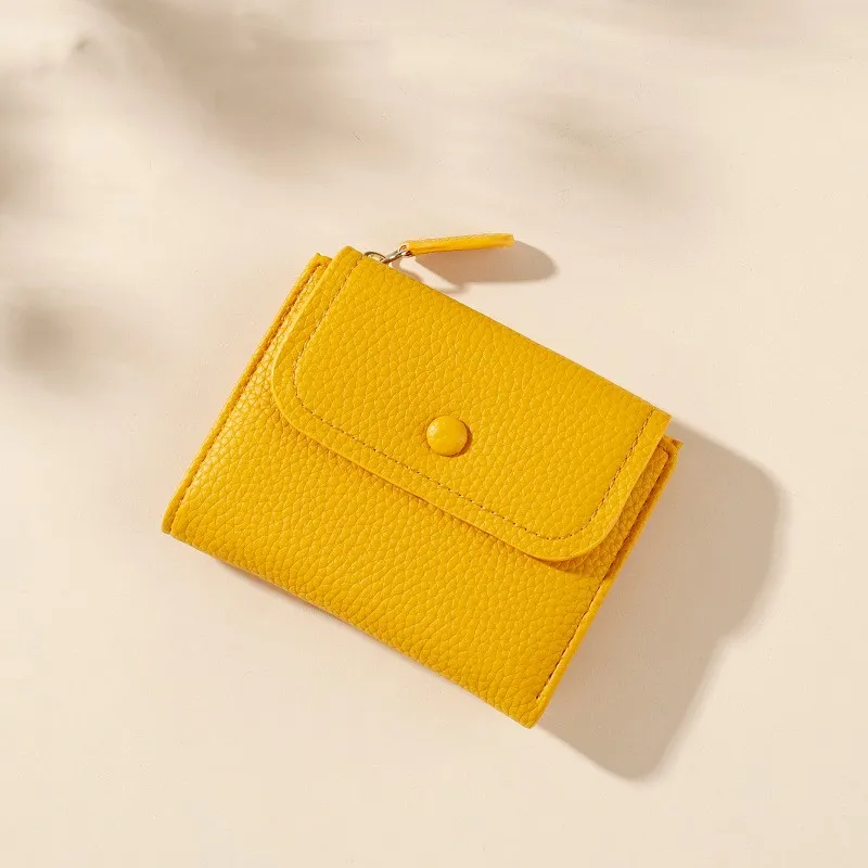 Нов мултифункционален портфейл, дамска чанта за карти, чанта за дреболии от изкуствена кожа, модерен кратък портфейл Изображение 0