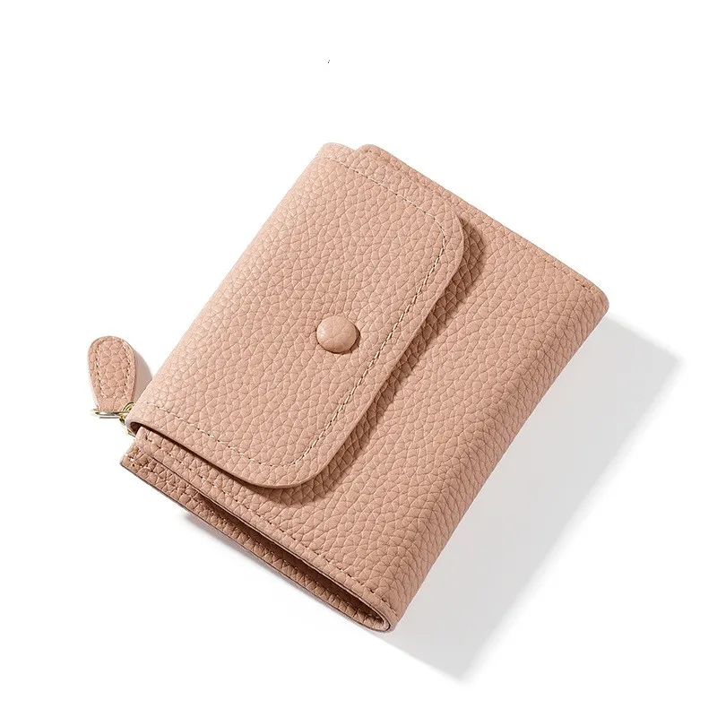 Нов мултифункционален портфейл, дамска чанта за карти, чанта за дреболии от изкуствена кожа, модерен кратък портфейл Изображение 3