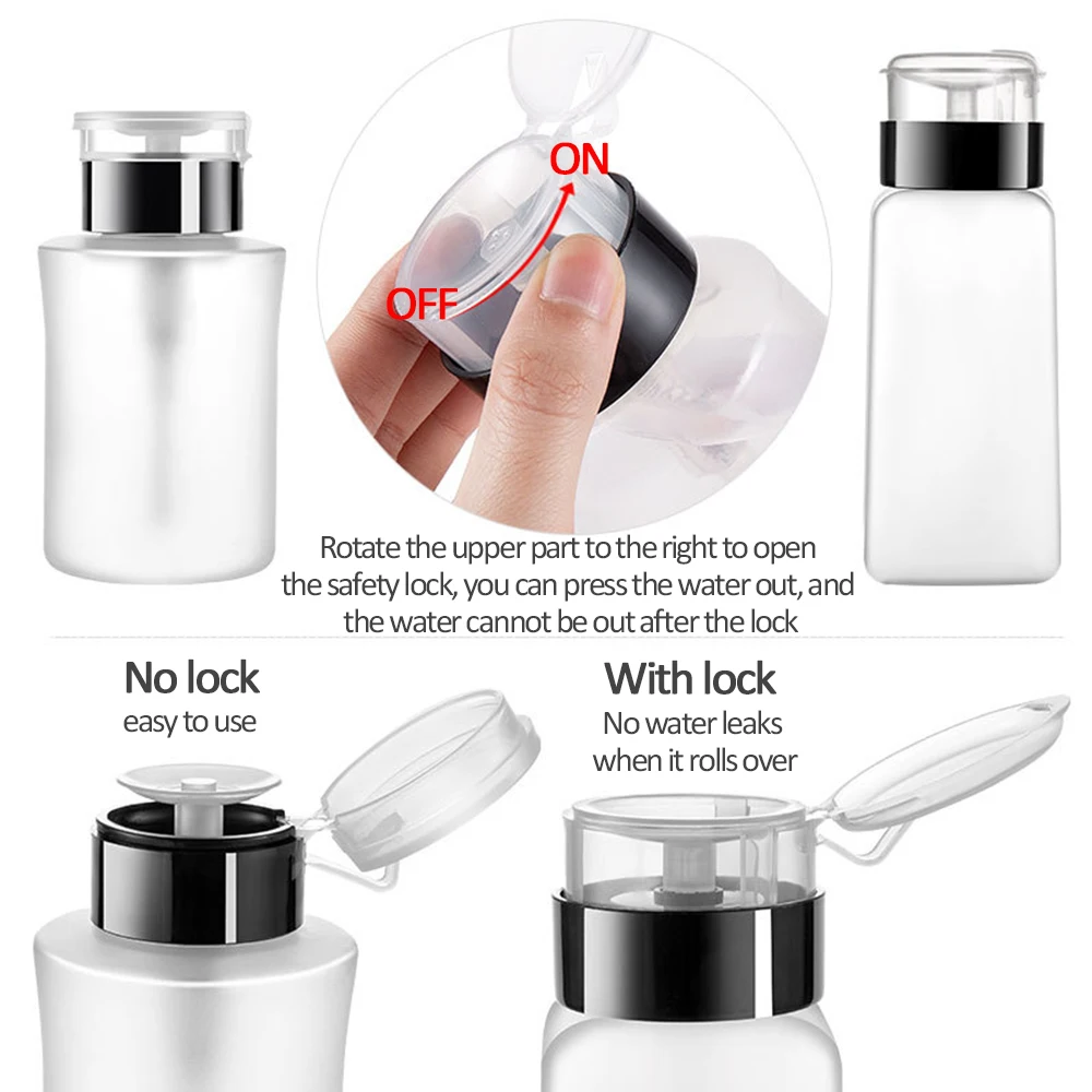 Нов празен помпа-опаковка Течен UV-гел За нокти, Бутилка за почистване на нокти, Бутилка за облекчаване на почистващо средство Изображение 3