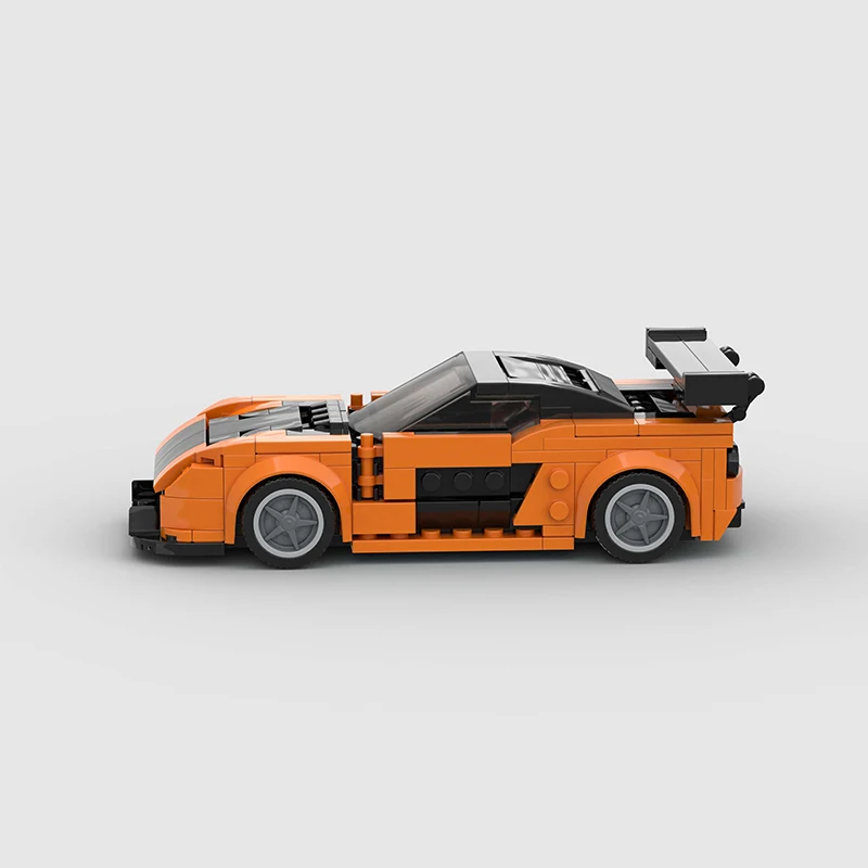 Нов състезателен бързи и яростни Han's Mazdaed RX7, модел блокове, MOC City Vehicle Speed, тухла, детски подарък забавни играчки Изображение 1