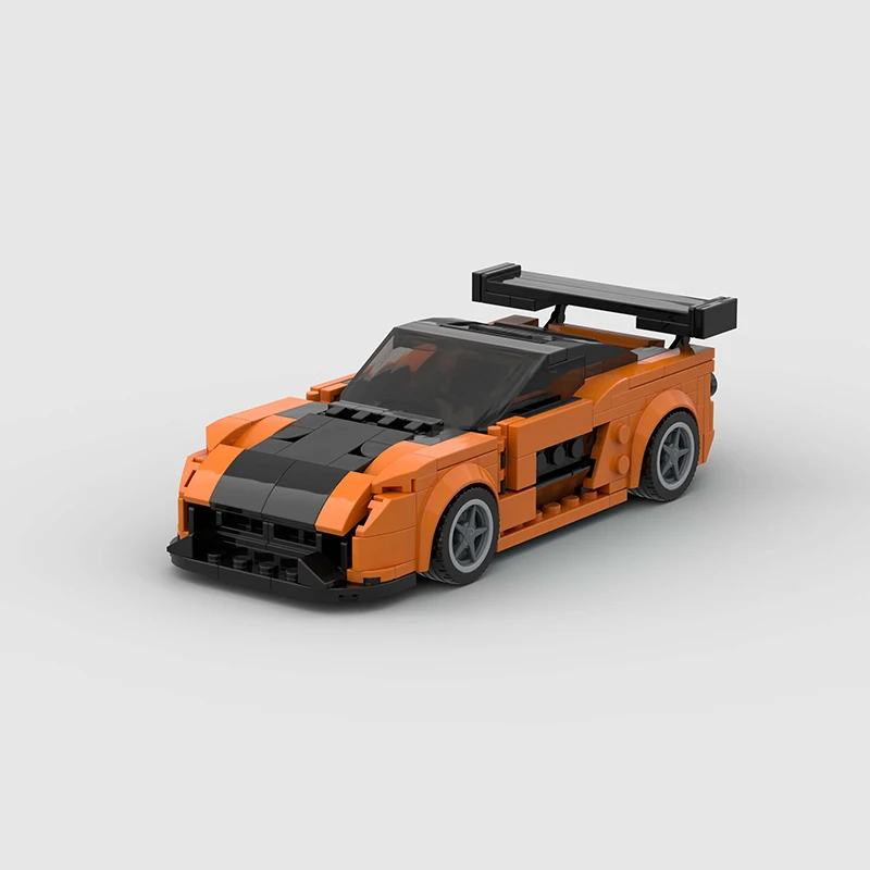 Нов състезателен бързи и яростни Han's Mazdaed RX7, модел блокове, MOC City Vehicle Speed, тухла, детски подарък забавни играчки Изображение 2