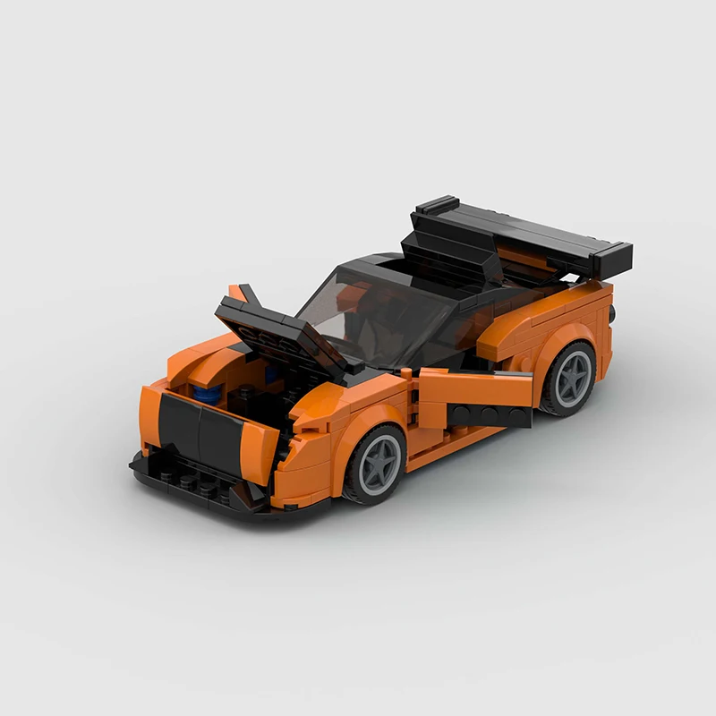 Нов състезателен бързи и яростни Han's Mazdaed RX7, модел блокове, MOC City Vehicle Speed, тухла, детски подарък забавни играчки Изображение 4
